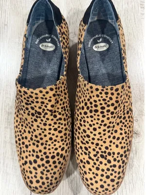 Dr. Scholl's Leopard Print Platform Loafers Slip On Comfort Shoes 9.5 thumbnail 1