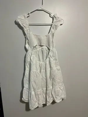 White Hollister Dress Mini Eyelet thumbnail 2