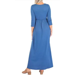 NEW Mother Bee Maternity 3/4 Sleeve Ruched Waist Dress S thumbnail 2