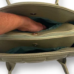 Bowler Style Bag•Bag•Shoulder Bag•Purse•Tote•Olive Green•Vintage Boutique Style thumbnail 12