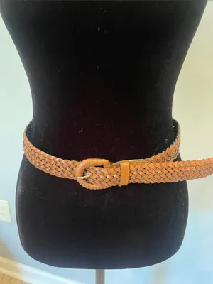 Tan braided ladies belt like new thumbnail 1
