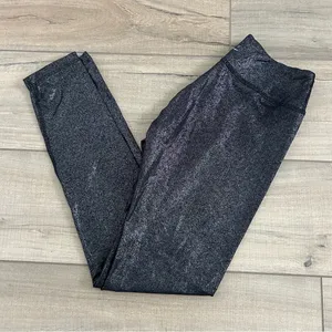 Beyond Yoga Black Metallic Mid Rise 26in Leggings S thumbnail 3