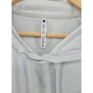 KUHL Hoodie Women M 4096 Gray Striped Lightweight Kangaroo Pocket EUC thumbnail 3