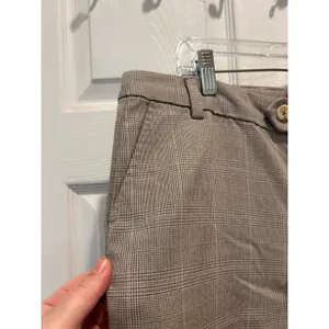 Y2k Gap Favorite Wide Leg Mid Rise Trouser Pants Womens 12 Brown‎ Plaid Cuffed thumbnail 2