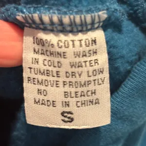 Set Active Blue Cotton Cropped Quarter Zip Sweatshirt - size Small thumbnail 6