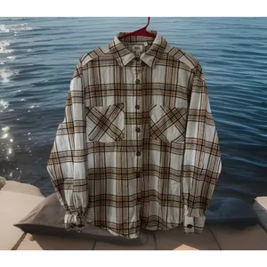 Chic BKE Buckle Women's Sz M Boyfriend‎ Button Down Flannel Plaid Shirt BOHO thumbnail 4