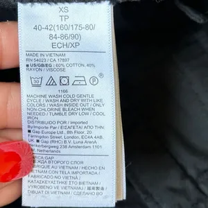 GAP Easy Pant Cotton Blend Drawstring Lightweight Black XS thumbnail 8