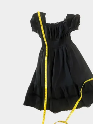 Scarlet Darkness Black Gothic Pirate A-Line Midi Dress Pockets Small thumbnail 10