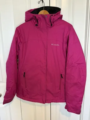 COLUMBIA Medium pink OMNI-TECH WATERPROOF HOODED insulated jacket thumbnail 1