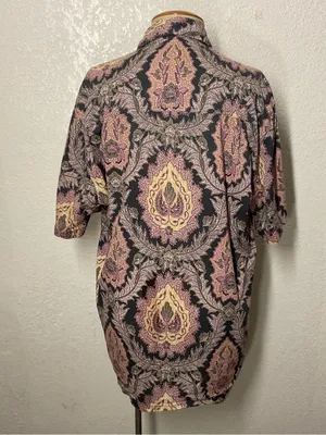 Isabel Marant Iggy Print Button Up Shirt Retro Print Womens Size S thumbnail 4
