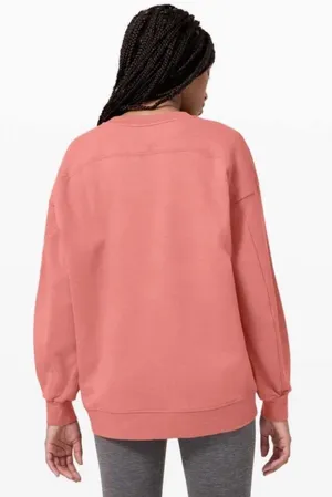 Lululemon Perfectly Oversized Scuba Crewneck Pullover Brier Rose thumbnail 2