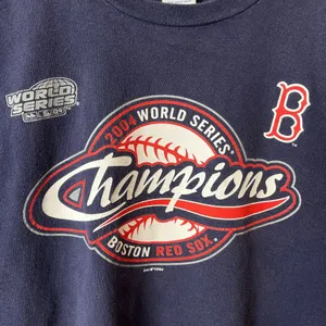2004 Vintage Y2K Boston Red Sox T Shirt Large L Blue Graphic Tee thumbnail 15