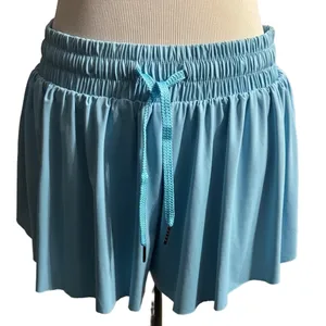 Sky Blue Elastic Waist Shorts Size XL thumbnail 6