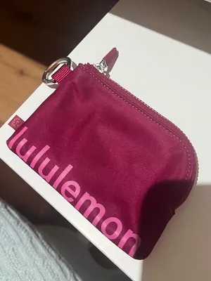 lululemon athletica Hot Pink Clippable Card Pouch thumbnail 3