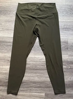 lululemon Olive Green High-Rise Leggings 28”Align Tights Size 14 thumbnail 1
