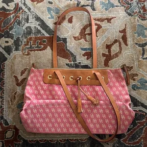 Dooney & Bourke Pink and Tan Tote thumbnail 1