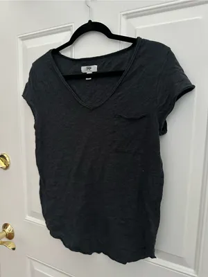 Tokyo Darling Black V-Neck Pocket Tee size S thumbnail 6
