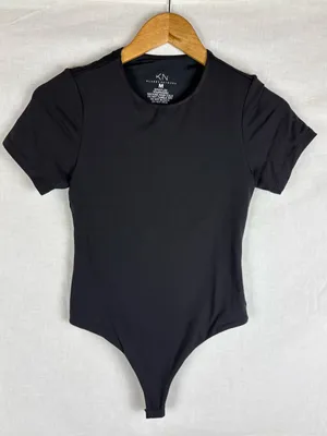 Klassy Network Short Sleeve Black Bodysuit Size M thumbnail 1