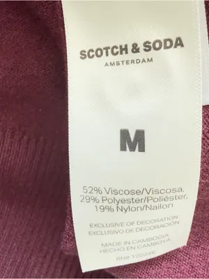 Scotch‎ Soda Amsterdam Medium Burgundy Pink Lined Preppy Cardigan Grandpacore thumbnail 10