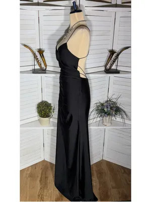 Windsor maxi dress sexy mermaid gown open back plunge prom homecoming whimsigoth thumbnail 4