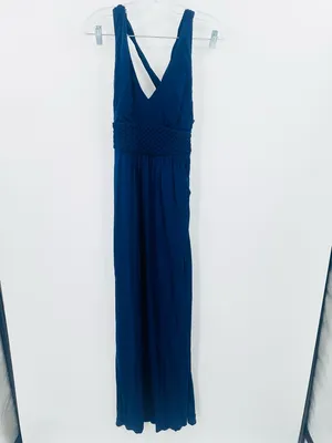 Anthropologie Maeve Navy Blue Yuma Sleeveless‎ Maxi Dress Women's Size 4 thumbnail 3