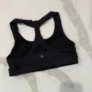 Lululemon Fast Lane Luxtreme Sports Bra Women's 6 Black Skinny Racerback Workout thumbnail 3