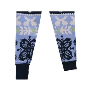 Free People Snow Bunny Knit SET Cardigan & Leggings XS Blue Lounge Nordic Indie thumbnail 14