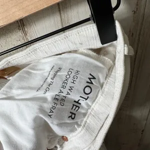 Mother High Waisted Looker Ankle Fray Whipping The Cream Skinny Jeans Womens 28‎ thumbnail 8