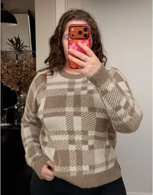 Madewell plaid sweater  thumbnail 1