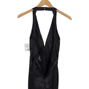 Windsor Black V-Neck Sleeveless Formal Halter Gown Maxi Dress Size Small thumbnail 12