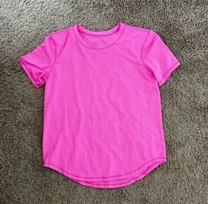 Lululemon High Neck Running and Training T-shirt - Pow Pink Light thumbnail 1