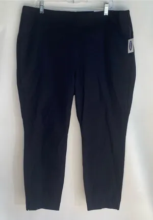 Old Navy black WOW flat front cropped pants trousers work office fall winter 18 thumbnail 1