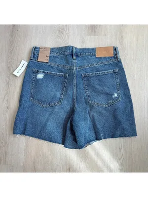 PacSun NWT Women's High Rise Relaxed Short Dark Wash Denim Size 29 thumbnail 8