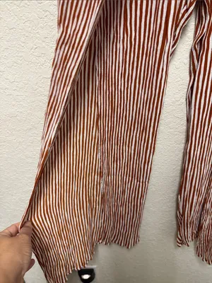 FAITHFULL THE BRAND Es Torrent Vertical-Stripe Wide-Leg Pants with Side Slit thumbnail 8