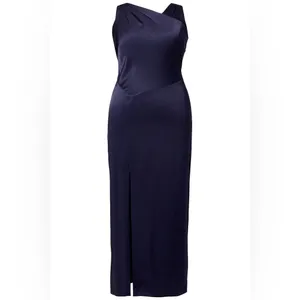 Kay Unger Navy Side Slit‎ Cut Out Gown 20 thumbnail 3