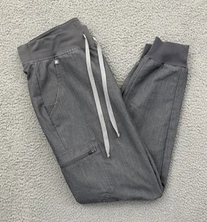 Figs Zamora Jogger Scrub Pants Mid Rise Gray Women's Small x 28 thumbnail 1