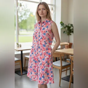 NWT Berkley Jensen Sleeveless Polo Dress Multi XL thumbnail 3
