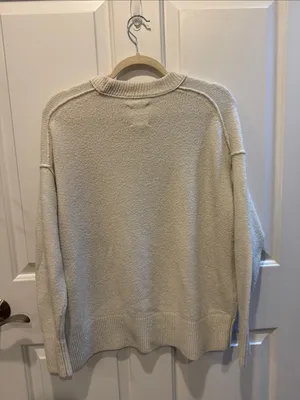 aerie Cream Crewneck Sweater thumbnail 4