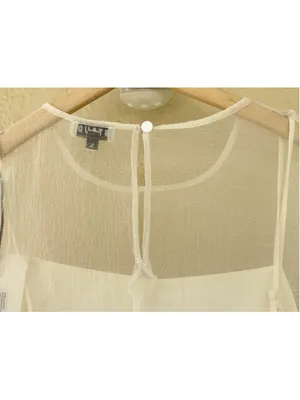 STAUD Brea Shift Mini Dress S Ivory Sheer Minimalist Clean Girl Business Casual thumbnail 8