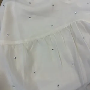 Old‎ Navy Cream Rhinestone Babydoll Cami Tank Top NWT Adjustable Straps Small thumbnail 5