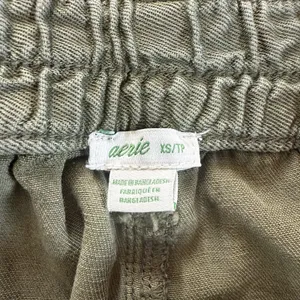 Aerie Women's Utility Shorts XS Green High Rise Frayed Hem Casual thumbnail 2