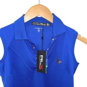 NWT RLX Ralph Lauren Womens Classic Fit Sleeveless Golf Polo‎ Shirt Blue Size XS thumbnail 2