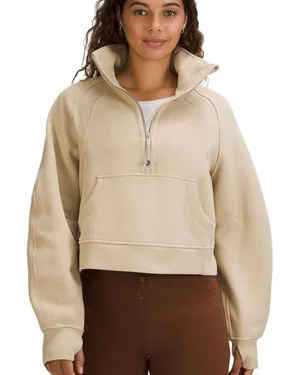 Lululemon Scuba Oversized Funnel Neck Sweatshirt Trench Tan Size M/L Fleece thumbnail 1