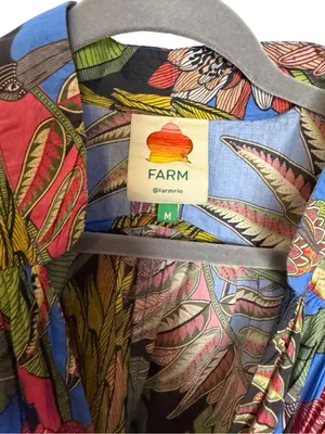 🌺✨ Farm Rio Totally Tuiuiu Tropical Floral Birds Wrap Maxi‎ Dress M ✨🌺 thumbnail 6