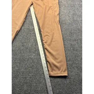 Womens Tan High Waisted Athletic Leggings‎ with Side Pockets Size Large Camel thumbnail 6