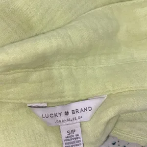 LUCKY Brand lime green cotton button down top size small thumbnail 7