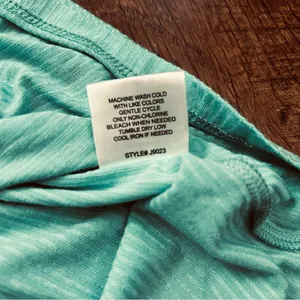 HOOKED UP turquoise teal baby doll top, size M thumbnail 8