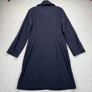 Zenergy by Chico's Trench Coat Lightweight Full Zip Jacket Blue Size‎ S READ thumbnail 8