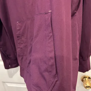 LL Bean Womens Large 1/4 Zip Hoodie Burgundy‎ Performance Pullover Thumbholes thumbnail 3