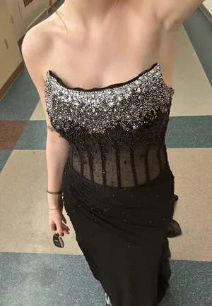 Ashley Lauren Black Prom Dress 11904 thumbnail 5